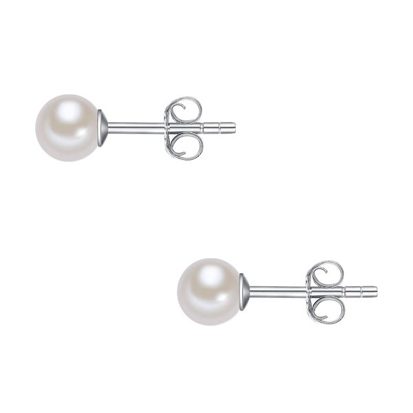 Náušnice s bílou perlou Chakra Pearls