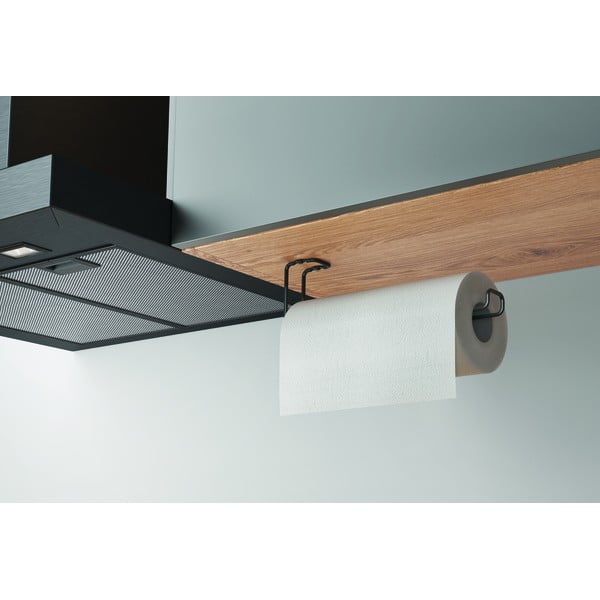 Черен стенен държач за кухненски кърпи - Metaltex-image-1