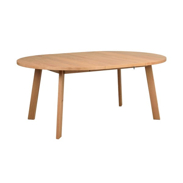 Кръгла сгъваема трапезна маса от декор от дъб в естествен цвят ø 130 cm Glenside – Rowico-image-2