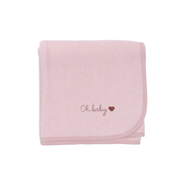 Розово бебешко одеяло от органичен памук 75x90 cm Organic - Malomi Kids