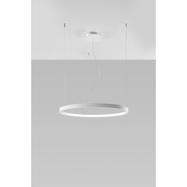 Бяло висящо осветително тяло , ø 80 cm Ganica - Sollux-image-1