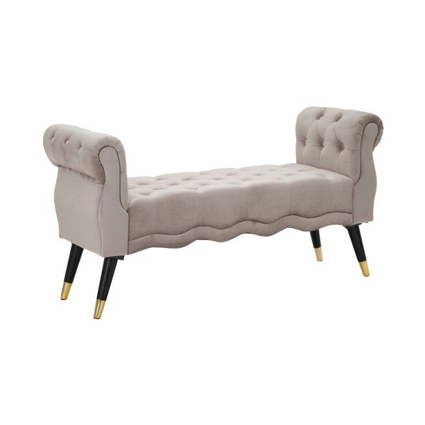 Кафяво-сива кадифена пейка Paris – Mauro Ferretti-image-2