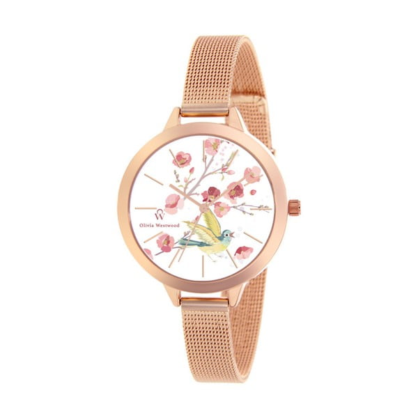 Dámské hodinky s řemínkem ve světle růžové barvě Olivia Westwood Gulore