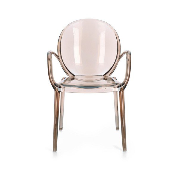 Светлокафяв пластмасов градински стол Camilla – Bizzotto-image-2