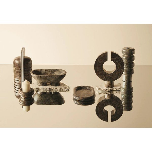 Зелена мраморна ваза (височина 25 cm) Fazio – Premier Housewares-image-2