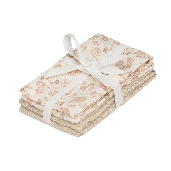 Бежови кърпи от органичен памук в комплект от 4 бр. 30x30 cm Augusta – Cam Cam Copenhagen