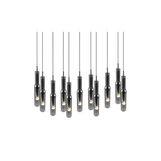 LED висящо осветително тяло със стъклен абажур в сребристо Lucent - Trio Select