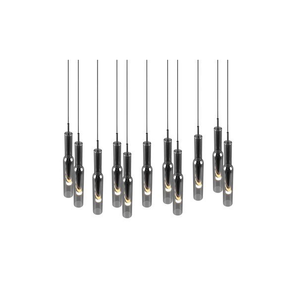 LED висящо осветително тяло със стъклен абажур в сребристо Lucent - Trio Select-image-1