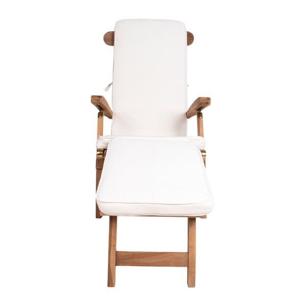 Бяла памучна възглавница за седалка за открит шезлонг Arrecife - House Nordic-image-3