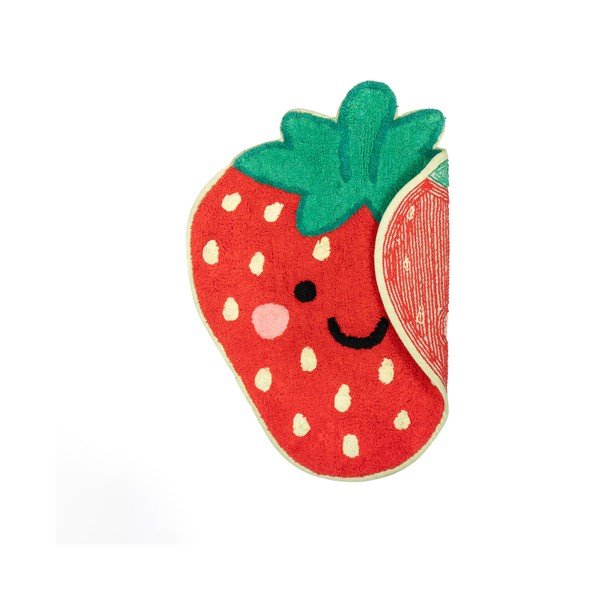 Червен  памучен детски килим 60x52 cm Strawberry – Sass & Belle-image-1
