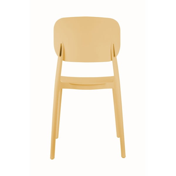 Жълт пластмасов трапезен стол Cheer – Leitmotiv-image-2