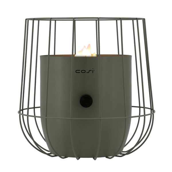 Маслиненозелена газова лампа Cosi Basket, височина 31 cm - COSI