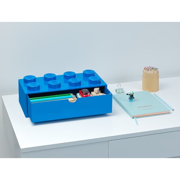 Синя кутия за бюро с чекмедже , 31 x 16 cm - LEGO®-image-1