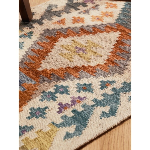 Двустранна ръчно изработена вълнена пътека 60x190 cm Kamal Oasis – Nouristan-image-4