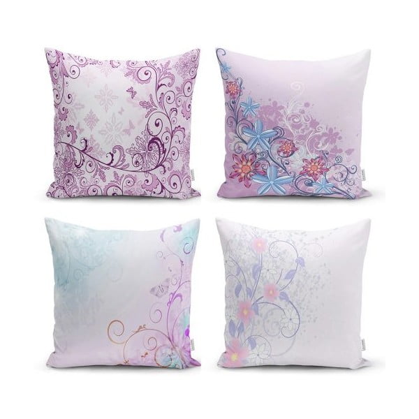 Комплект от 4 декоративни калъфки за възглавници Soft Pinky, 45 x 45 cm - Minimalist Cushion Covers