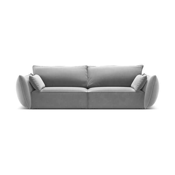 Светлосив кадифен диван 208 cm Vanda – Mazzini Sofas