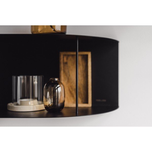 Черен на няколко нива метален стенен рафт 60 cm Lina – noo.ma-image-3