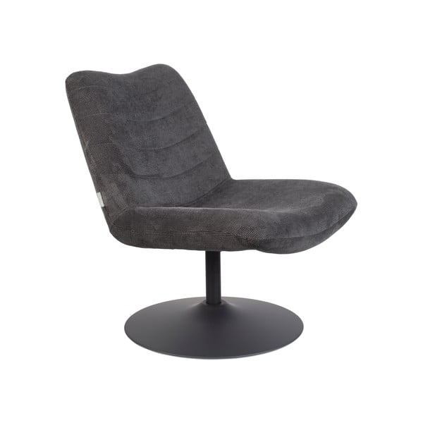 Тъмносиво кадифено кресло Bubba - Zuiver