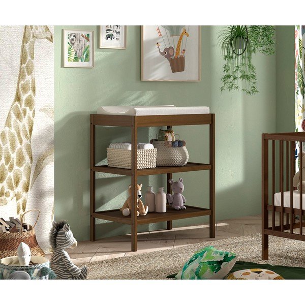 Кафява маса за повиване от масивен бук Dino – Vipack-image-1