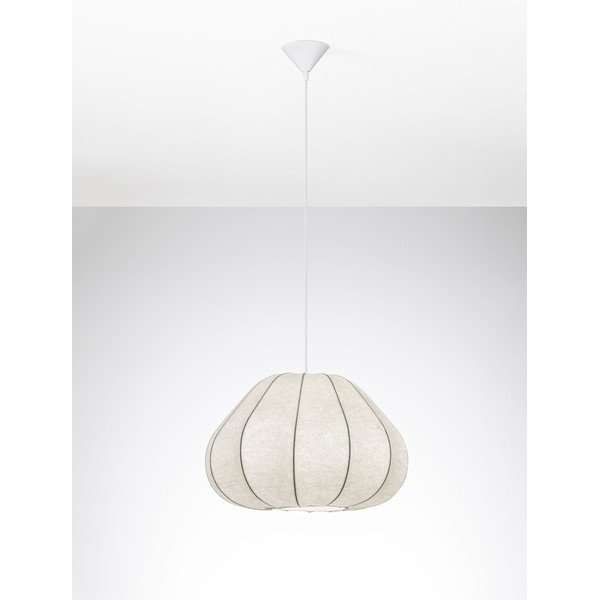 Текстилно висящо осветително тяло в матово бял цвят ø 50 cm Bora – Nova Luce-image-4