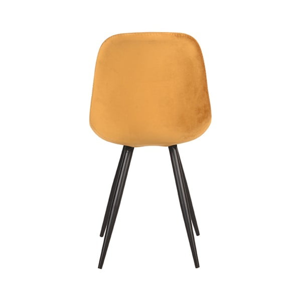 Кадифени трапезни столове в цвят горчица в комплект от 2 броя Capri - LABEL51-image-2