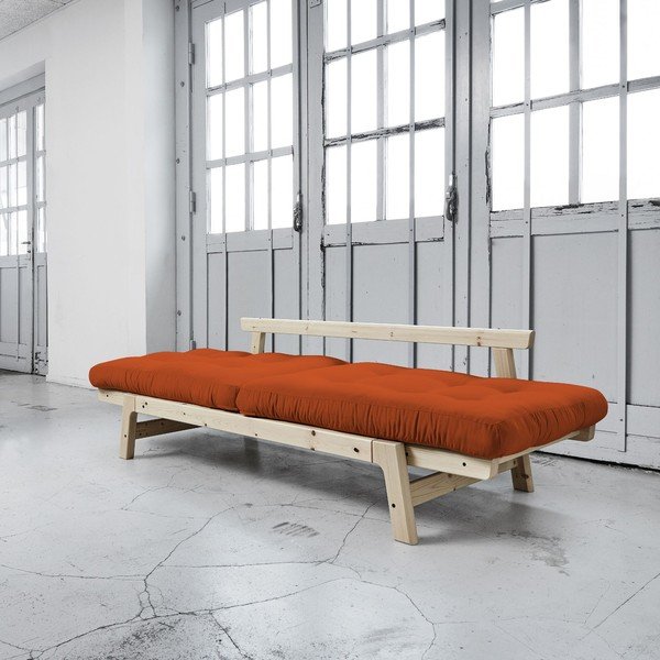 Rozkládací pohovka Karup Step Natural/Orange-image-3