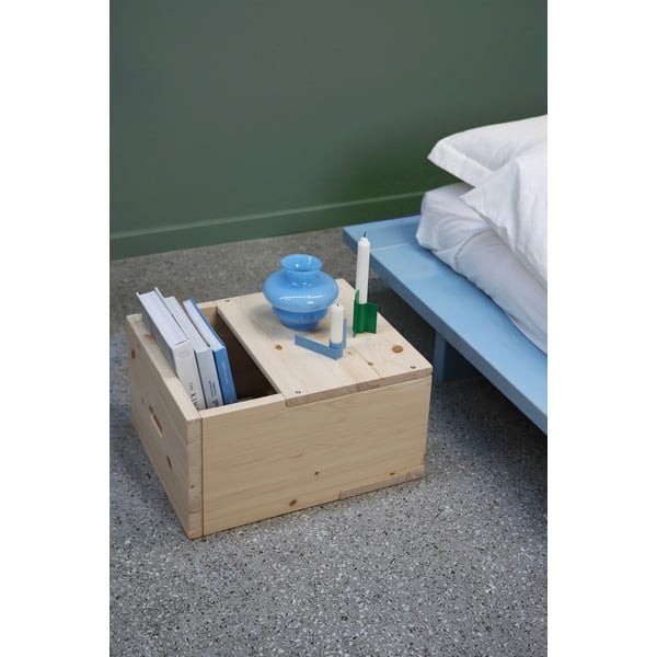 Нощно шкафче от масивен бор в естествен цвят Grab It – Karup Design-image-1