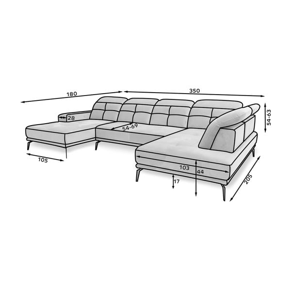 Бежов ъглов диван (десен ъгъл U форма) Bretan – ELTAP-image-2