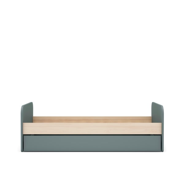 Сиво-зелено разтегателно детско легло от декор от бор с място за съхранение и включена подматрачна рамка 90x200 cm Esteban – Marckeric-image-1