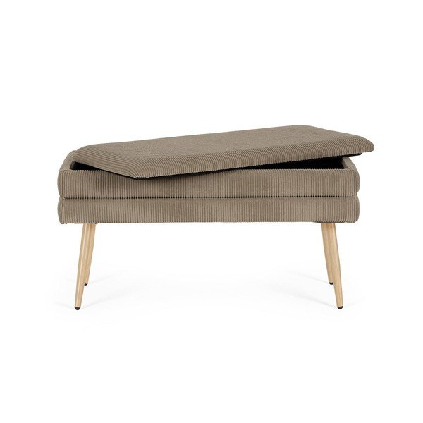 Кафяво-сива подплатена пейка Olga – Bizzotto-image-3