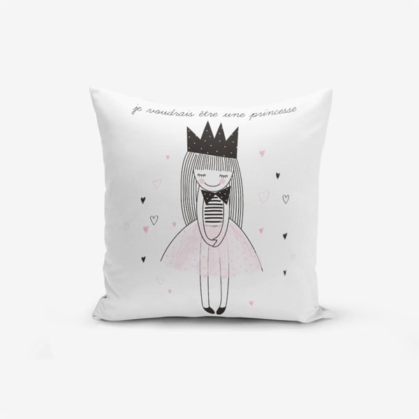Калъфка за възглавница от памучна смес Je Noudrais Etre Une Princesse, 45 x 45 cm - Minimalist Cushion Covers
