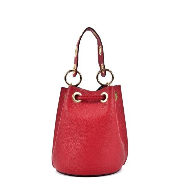 Червена кожена чанта Rissio - Roberta M-image-4