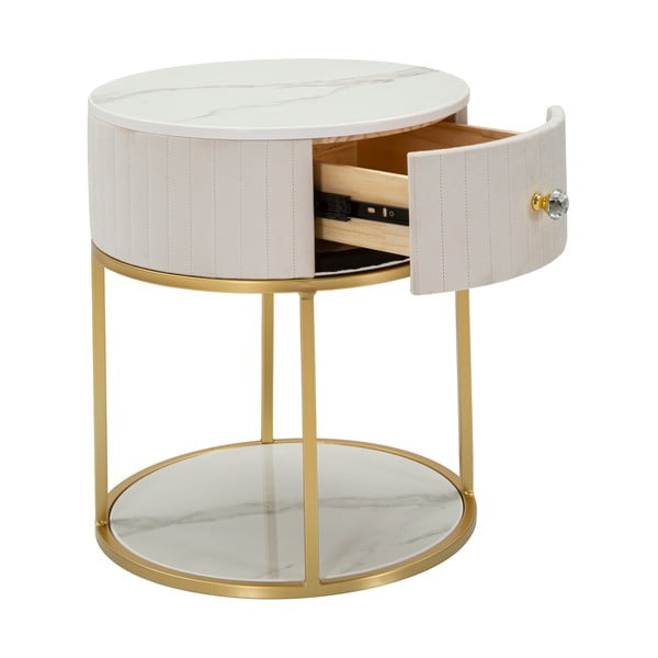 Бежово нощно шкафче Montpellier - Mauro Ferretti-image-2