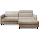 Бежов шенилов разтегателен ъглов диван с място за съхранение (десен ъгъл) Gomsi – ELTAP