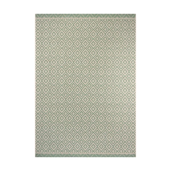 Зелен и бежов килим на открито Порто, 70 x 140 cm - Ragami
