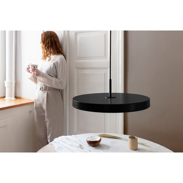 Черно LED затъмняващо се висящо осветително тяло с метален абажур ø 43 cm Asteria Plus Medium – UMAGE-image-2