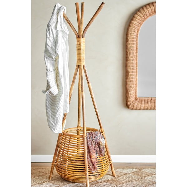 Ратанова стойка за връхни дрехи в естествен цвят Salerno – Bloomingville-image-1