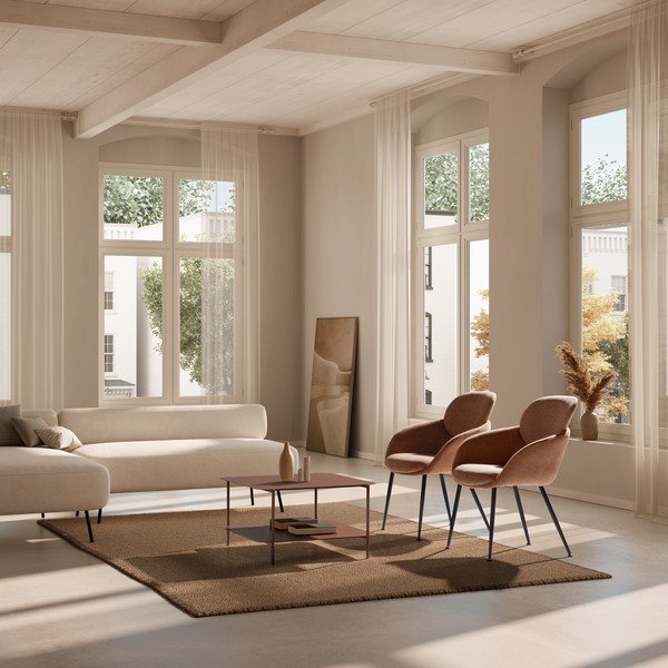 Теракотена метална масичка за кафе 70x73 cm Beatrix – MOME-image-1