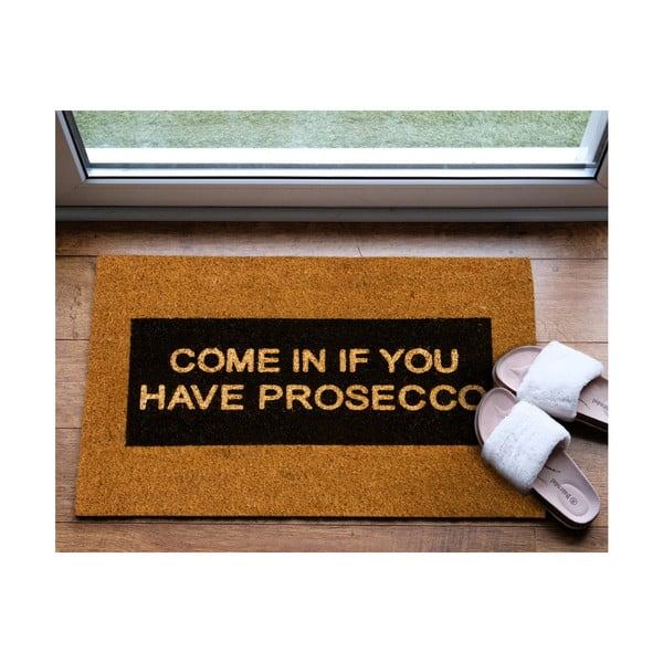 Постелка от естествени влакна Come In If you Have Prosecco Glitter, 40 x 60 cm - Artsy Doormats-image-1