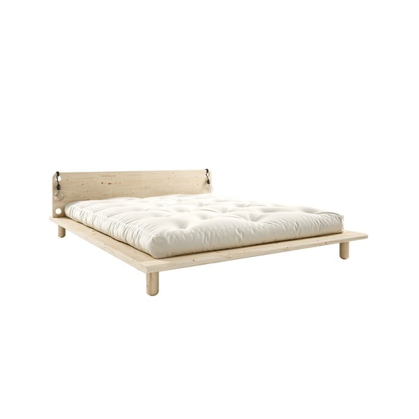 Dvoulůžková postel s lampičkami a matrací Double Latex Karup Design Peek, 180 x 200 cm