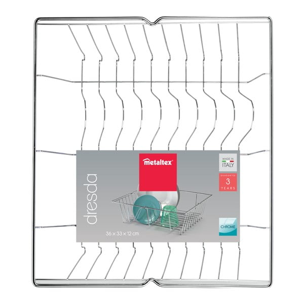 Гланцирана сребърна сушилня Dresda - Metaltex-image-1