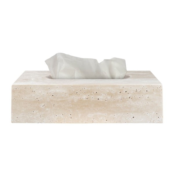 Каменна кутия за носни кърпички Travertine – Mette Ditmer Denmark