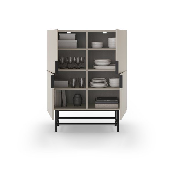 Кремаво шкафче 100x128 cm Eldia – Marckeric-image-3