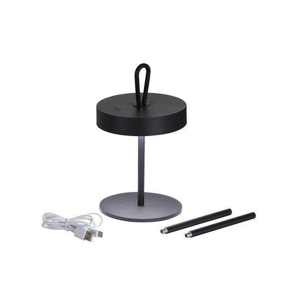 Черна LED настолна лампа (височина 47 cm) Dord – Fischer & Honsel-image-2