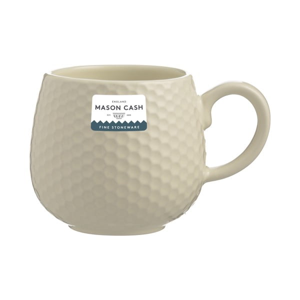 Кремава керамична чаша за лате 350 ml Embossed Honeycomb – Mason Cash-image-1