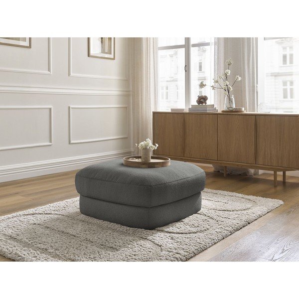 Тъмносива табуретка  от букле Leonore – Bobochic Paris-image-3