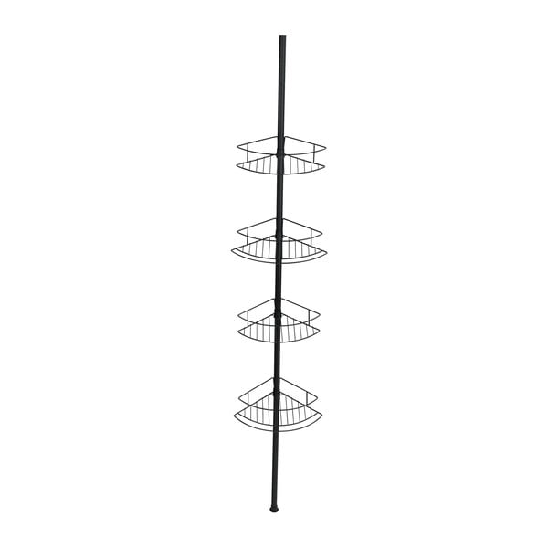 Черен телескопичен ъглов рафт за душ Dolcedo, 23 x 31 cm - Wenko