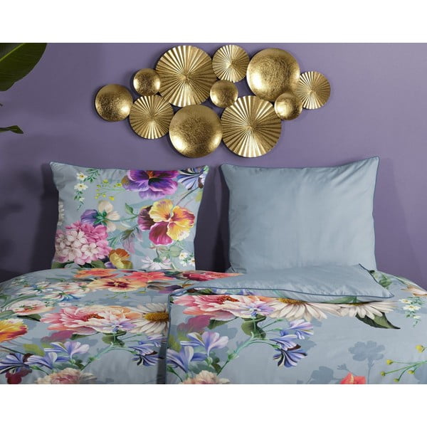 Сив чаршаф от органичен памук за единично легло Sunflower, 140 x 220 cm Organic - Descanso-image-2