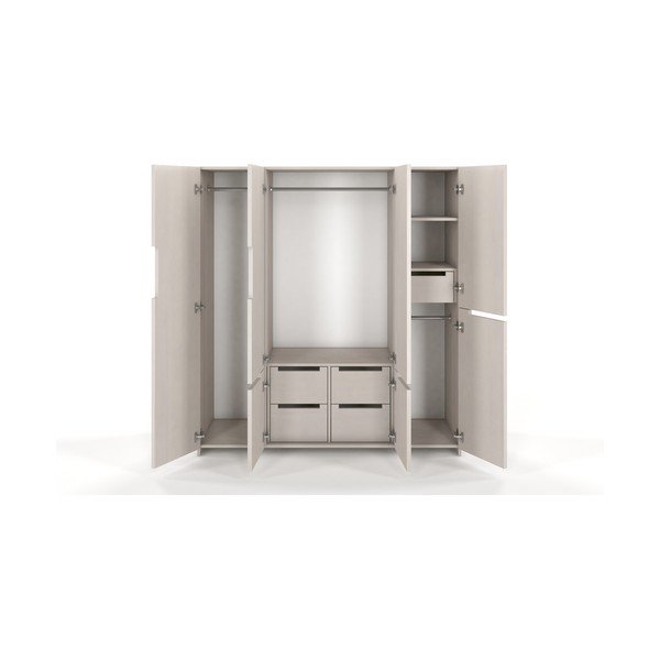 Гардероб от бял бор 170x180 cm Bergman - Skandica-image-1