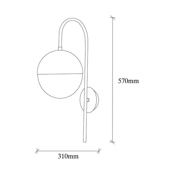 Черна и златисто стенна лампа ø 20 cm Bastos – Opviq lights-image-4